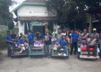 Branding Tukang Becak, Nasdem Kabupaten Kediri Berharap Elektabilitas Deny – Mudawamah Meningkat