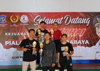 Cabor Muaythai Kediri Sabet 4 Emas dan 1 Perak di Kejurda Piala Wali Kota Surabaya