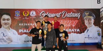 Cabor Muaythai Kediri Sabet 4 Emas dan 1 Perak di Kejurda Piala Wali Kota Surabaya