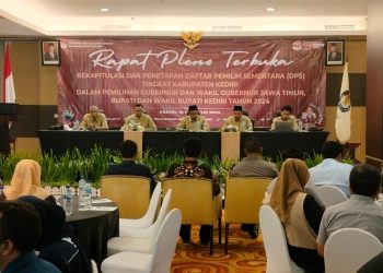 KPU Kabupaten Kediri Gelar Pleno Penetapan DPS Pilkada Serentak 2024