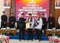 Diiringi Lantunan Rebana Bapa Cabup Gus Ibin – Aushaf Resmi Mendaftar ke KPU Kabupaten Nganjuk