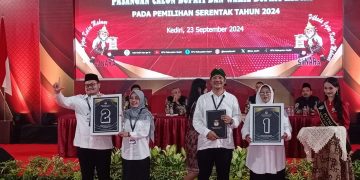 KPU Kabupaten Kediri Gelar Pleno Terbuka Pengundian dan Penetapan Pasangan Calon