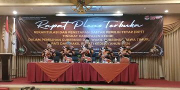 KPU Kabupaten Kediri Gelar Pleno Penetapan DPT Pilkada Serentak 2024
