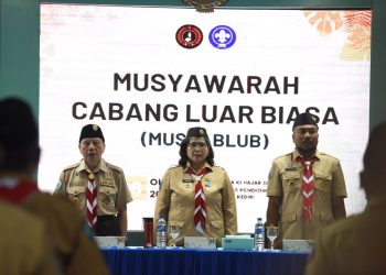 Pj Wali Kota Kediri Zanariah Buka Musyawarah Cabang Luar Biasa Gerakan Pramuka Kota Kediri