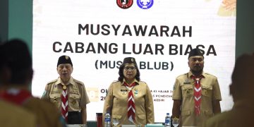 Pj Wali Kota Kediri Zanariah Buka Musyawarah Cabang Luar Biasa Gerakan Pramuka Kota Kediri