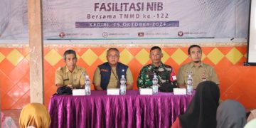 Bantu Peningkatan Usaha Mikro, Satgas TMMD 122 Kodim 0809/Kediri Bersama Dinas Koperasi dan UKM Prov. Jatim Gelar Penyuluhan UMKM