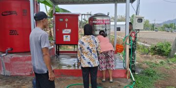 Fasilitas Air Bersih Berkat Pengadaan Satgas TMMD Ke-122 Kodim 0809/Kediri Dinikmati Warga