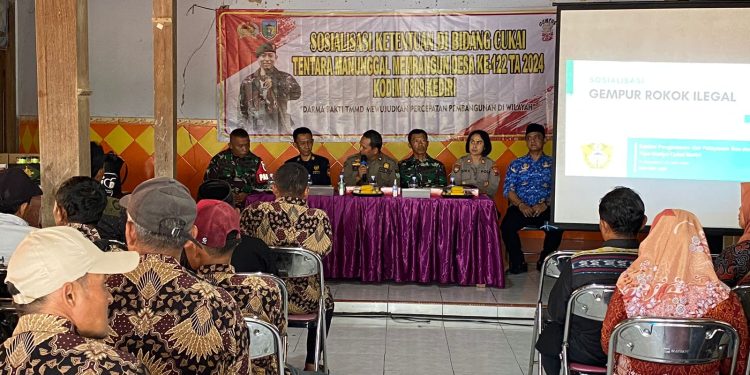 TMMD 122, Kodim 0809/Kediri dan Badan Bea Cukai Kediri Bersinergi Edukasi Warga Tentang UU Cukai