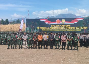 Percepat Pembangunan Desa Pagung Pjs Bupati Kediri Heru Wahyono Buka TMMD Ke-122