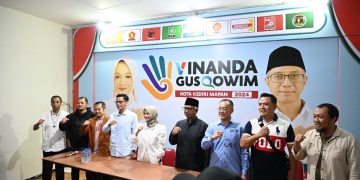 Unggul 57 Persen, Vinanda – Gus Qowim Ajak Warga Bangun Kota Kediri