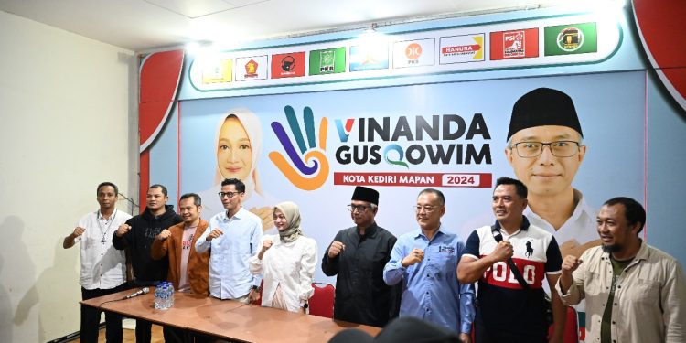Unggul 57 Persen, Vinanda – Gus Qowim Ajak Warga Bangun Kota Kediri