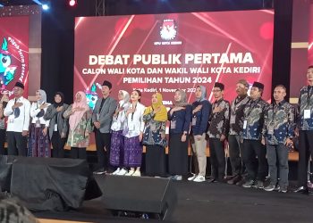 Debat Publik Pertama Calon Walikota dan Wakil Walikota Kediri Berjalan Aman Kondusif Sesuai Harapan KPU