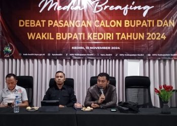 Demi Kelancaran Jalannya Debat Publik Terakhir Pilbup Kediri 2024, KPU Kabupaten Kediri Gelar Media Briefing