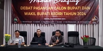 Demi Kelancaran Jalannya Debat Publik Terakhir Pilbup Kediri 2024, KPU Kabupaten Kediri Gelar Media Briefing
