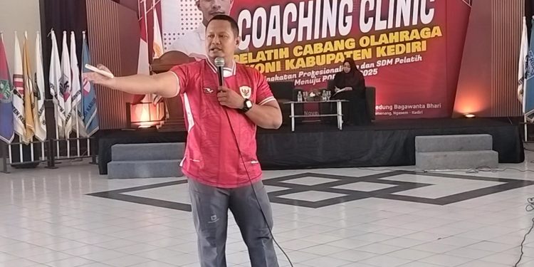 Kejar Prestasi Atlit di Porprov KONI Kabupaten Kediri Adakan Coaching Clinic