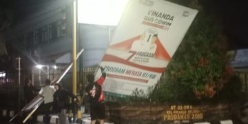 Masa Tenang KPU Kota Kediri Copoti APK di Jalanan Protokol Kota Kediri