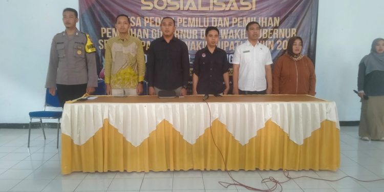 KPU Nganjuk Gelar Sosialisasi Desa Peduli Pemilu di Daerah Rawan Bencana