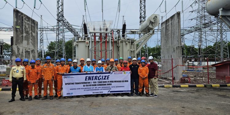 JELANG NATARU, PLN UPT SEMARANG BERHASIL ENERGIZE TRAFO #1 KAPASITAS 50 MVA DI GARDU INDUK BSB