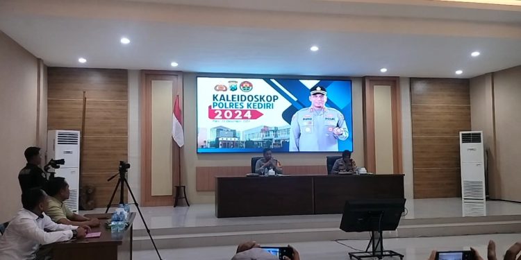 Kasus Kriminal Di Wilayah Hukum Polres Kediri Tahun 2024 Turun Signifikan Dengan Ungkap 317 Kasus