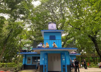 Pojok Baca Digital Taman Hutan Joyoboyo dan Taman Sekartaji  Tampak Estetik Hingga Menarik Perhatian Pecinta Literasi