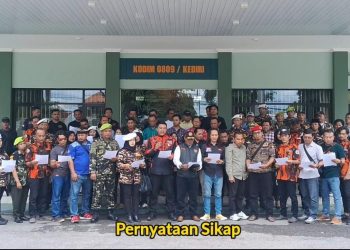 Viral !!! Ratusan Tokoh Masyarakat LSM Dan Ormas Kediri Raya Dukung Sepenuhnya UU Nomor 34 Tahun 2004, Pernyataan Sikap Petisi Mendukung TNI