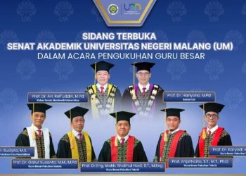Perkuat Kontribusi di Dunia Pendidikan, UM Kukuhkan Lima Guru Besar