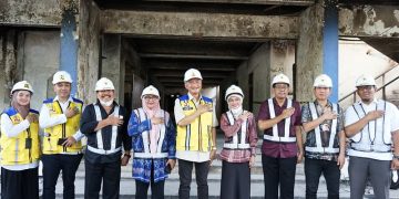 Mbak Wali Bersama DPRD Kota Kediri Temani Menteri PUPR Lihat Kondisi Gedung Pasca Kebakaran