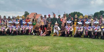 Sinergi TNI dan Pramuka, TMMD ke-127 Tanamkan Nilai Karakter di Gadungan Puncu Kediri