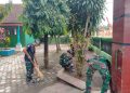 Jelang Ramadhan 2026, Satgas TMMD ke-127 Bersihkan Sekolah dan Masjid di Desa Gadungan
