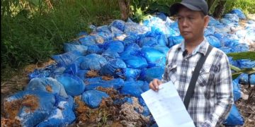 Diduga Cemari Lingkungan, Aktivis Laporkan Pembuangan Limbah Pabrik ke Polres Nganjuk