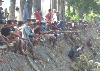 Meriah ,Mancing Mania 1 Ton Ikan Lele HUT ke-51 TAM Syariah Diserbu Ribuan Warga