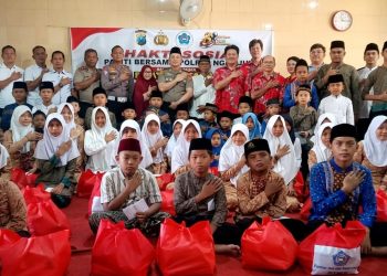 Peringati HUT Bhayangkara ke-80, PSMTI Bersama Kapolres Nganjuk Gelar Baksos di Panti Asuhan Al-Ikhlas
