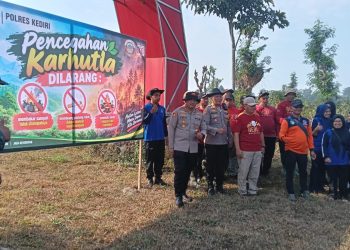 Polres Kediri Perkuat Kesiapsiagaan Karhutla di Lereng Gunung Kelud