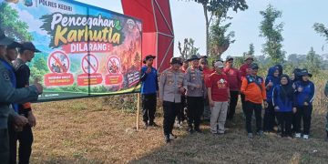 Polres Kediri Perkuat Kesiapsiagaan Karhutla di Lereng Gunung Kelud