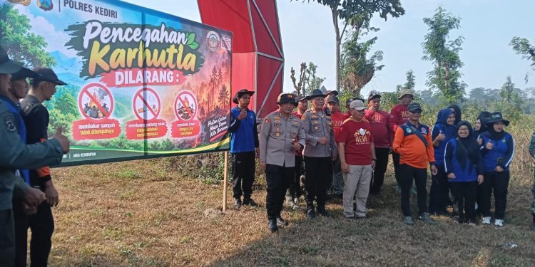 Polres Kediri Perkuat Kesiapsiagaan Karhutla di Lereng Gunung Kelud